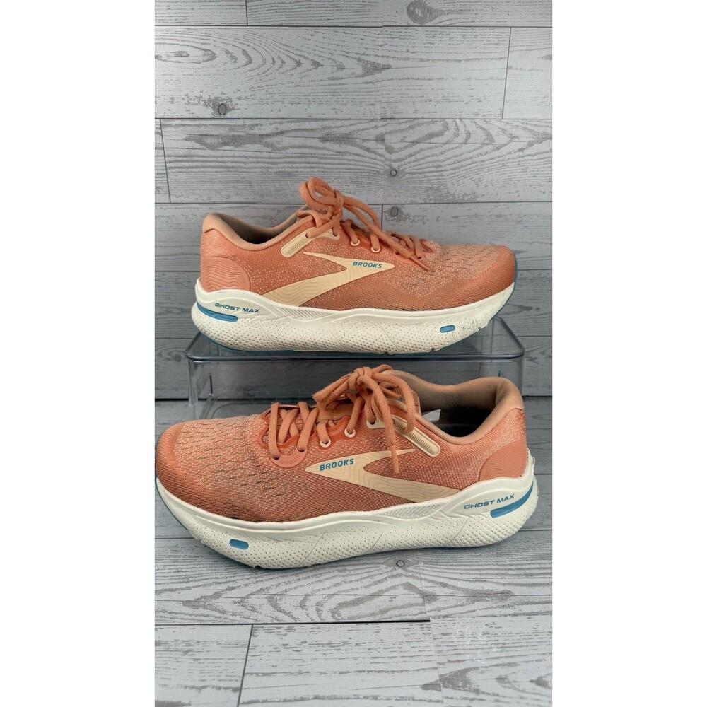 Brooks Ghost Max Shoes Womens Size 9.5 Peach Pink Running Cushioned #196